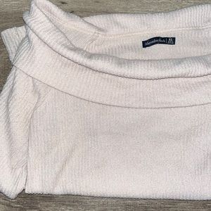 Abercrombie Cream Off-The-Shoulder Sweater